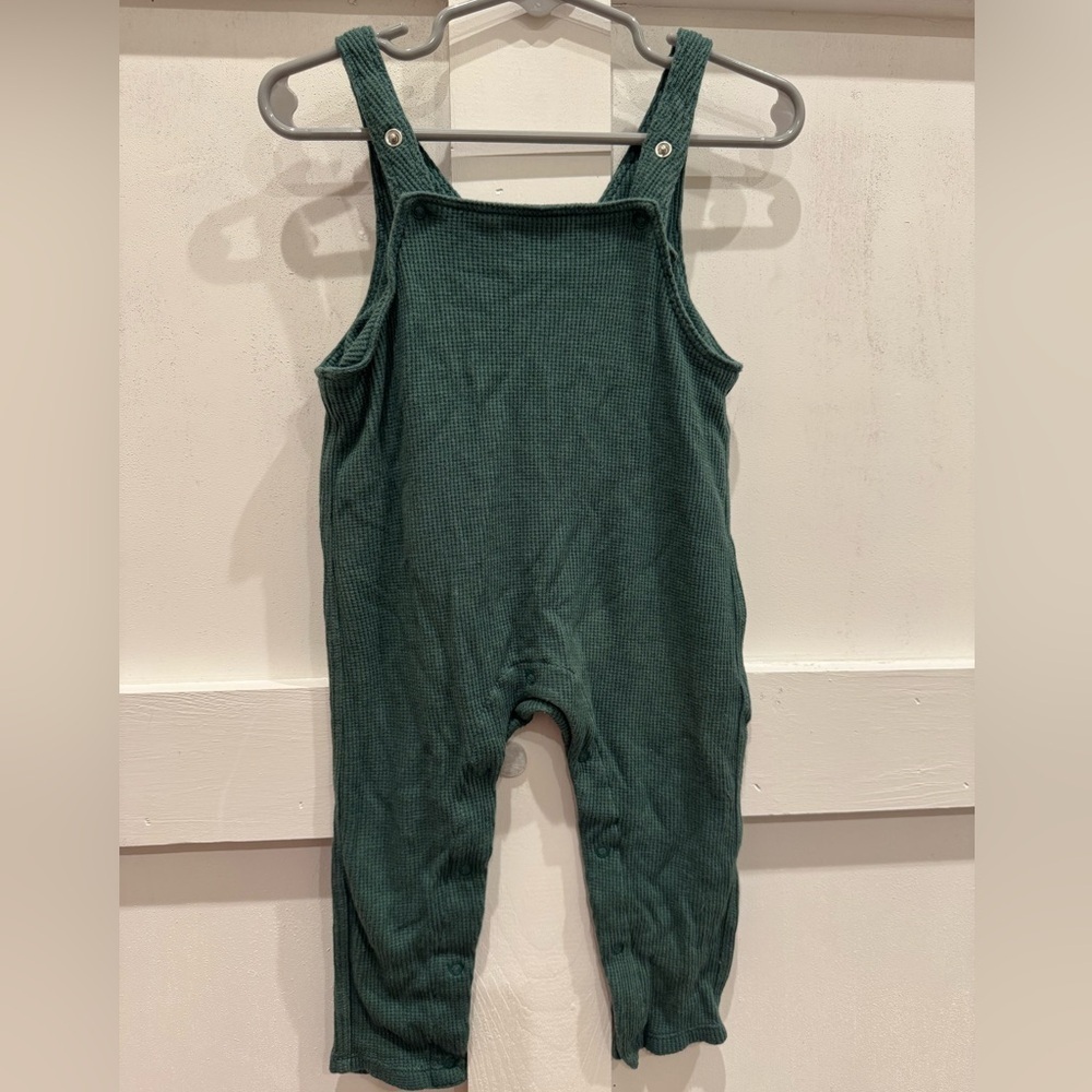 Angel Dear Forest Green Kids Overalls